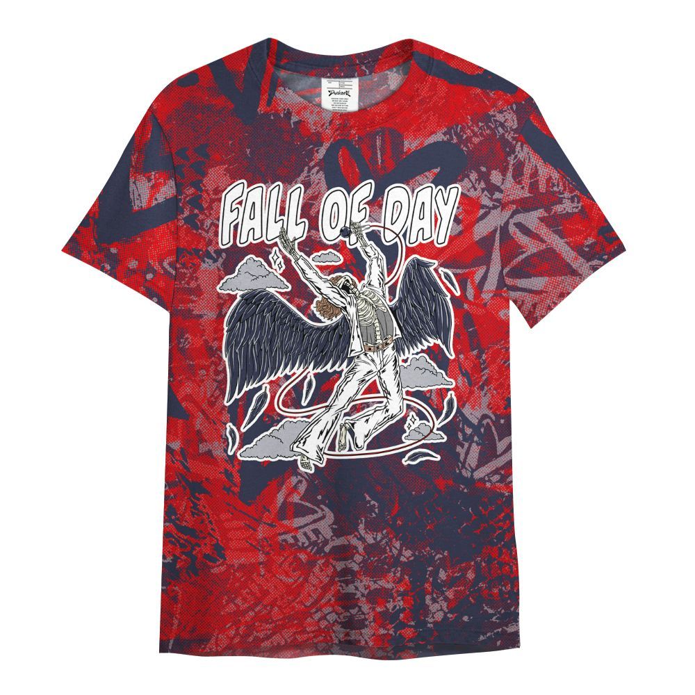 Shirt To Match Low OG Howard Bison 1s - Fall Of Days Skeleton Heart All Over Print