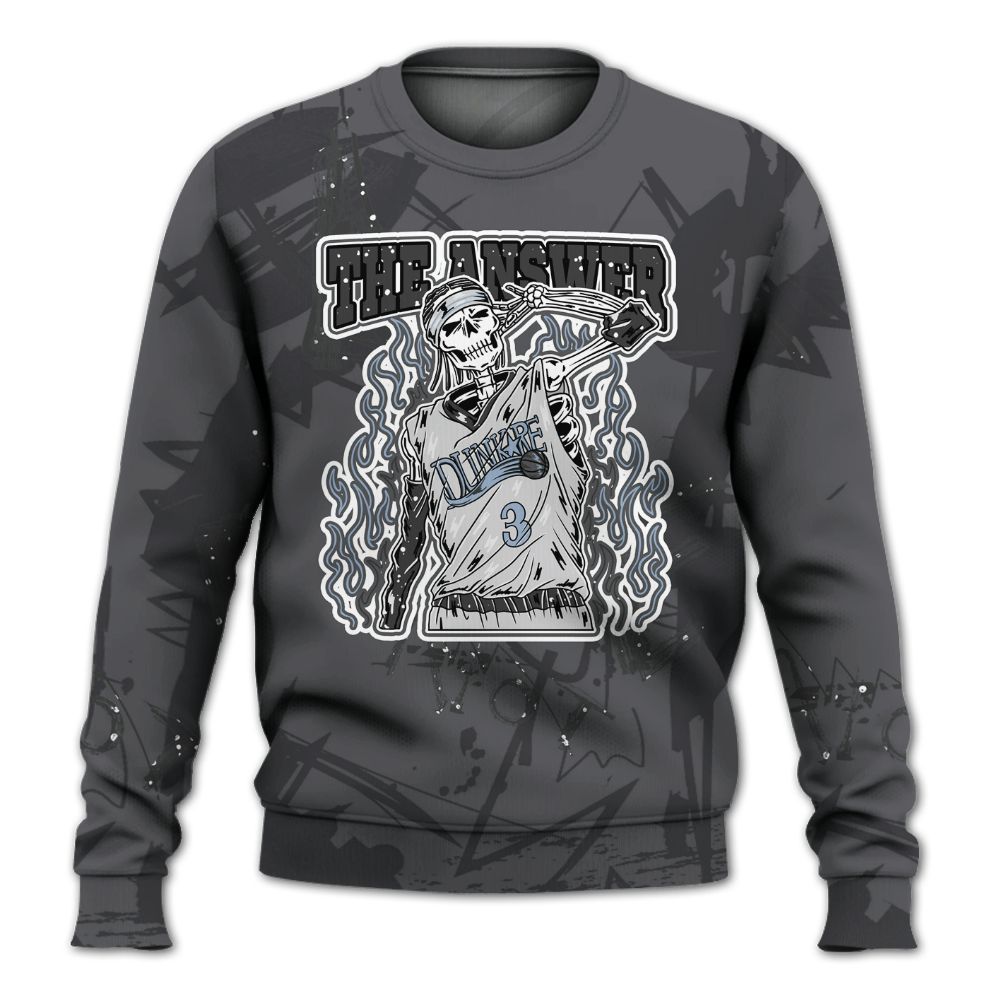 Sweatshirt To Match Reverse Oreo 6s - Allen Answer Skeleton Messyz All Over Print