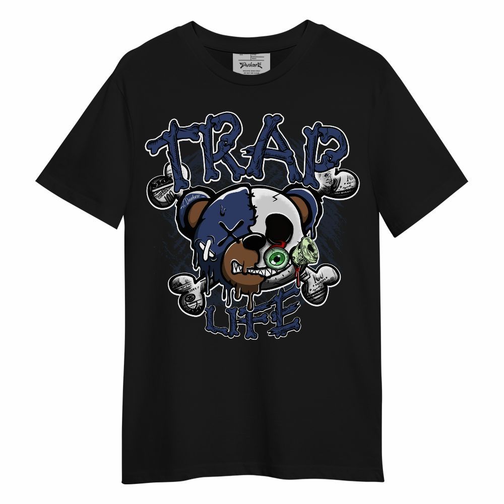Shirt To Match Midnight Navy 13s - Trap Bear Skull Unisex Shirt