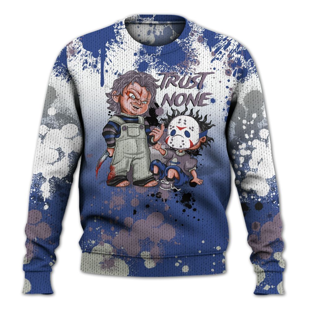 Sweater To Match Low OG Voodoo Alternate 1s - Trust No One Scary Graphic