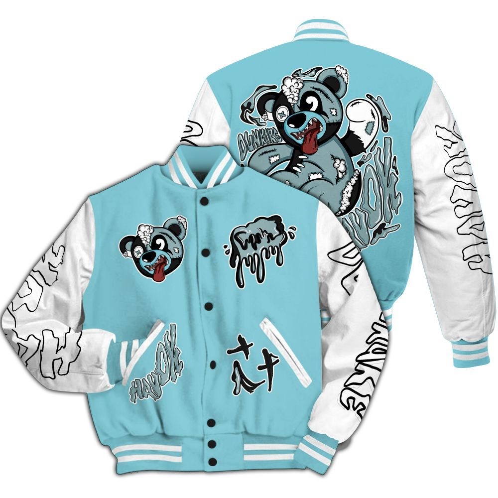 Varsity Jacket To Match Low Legend Blue 11s - Havok Bear All Over Print