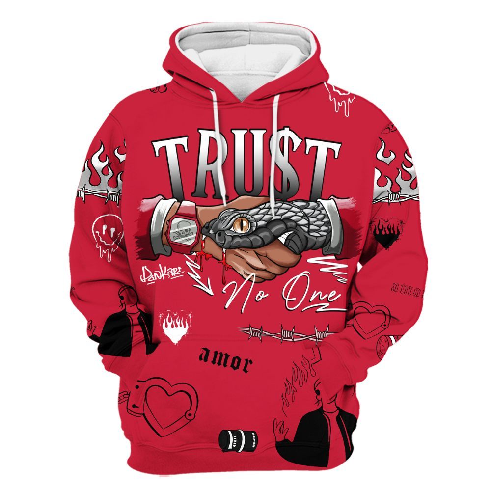 Hoodie To Match Retro Infrared Salesman 6s - Snake Trust No One All Over Print