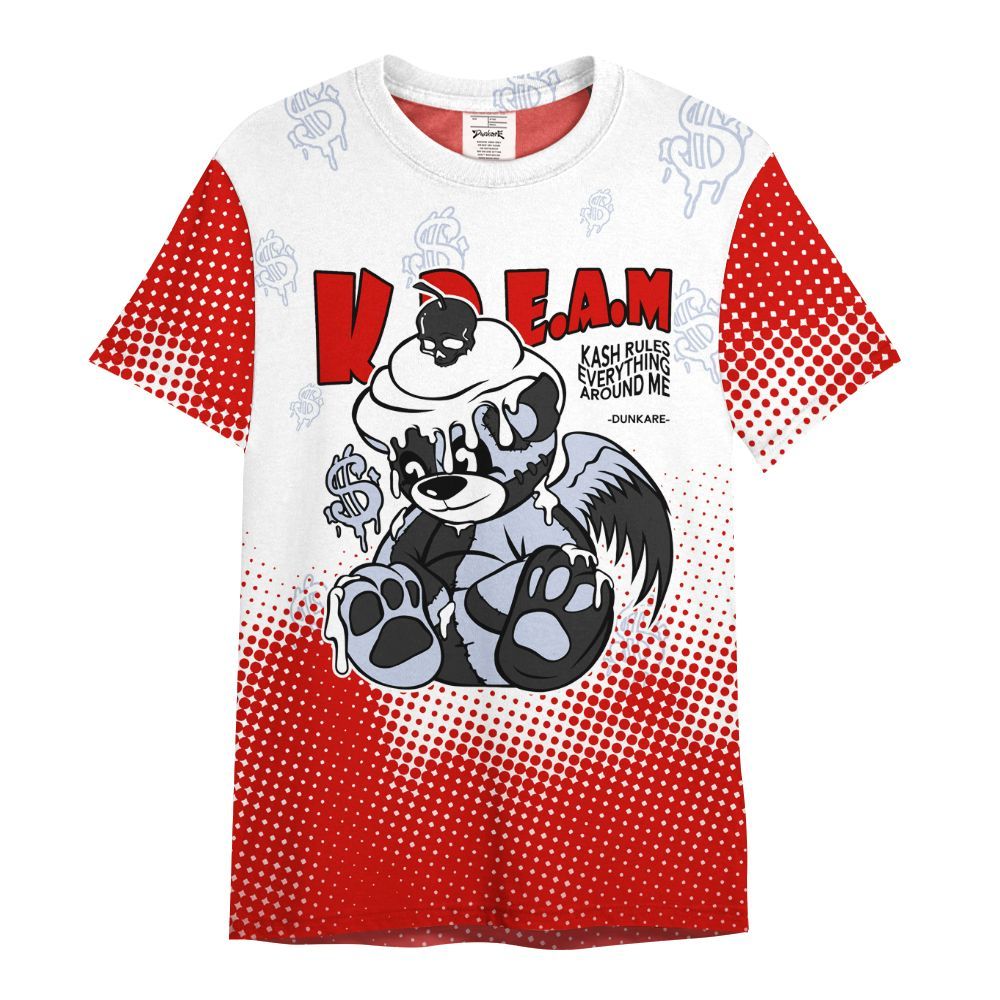 Shirt To Match Fire Red 6s - Loot Bear Unique Drip All Over Print