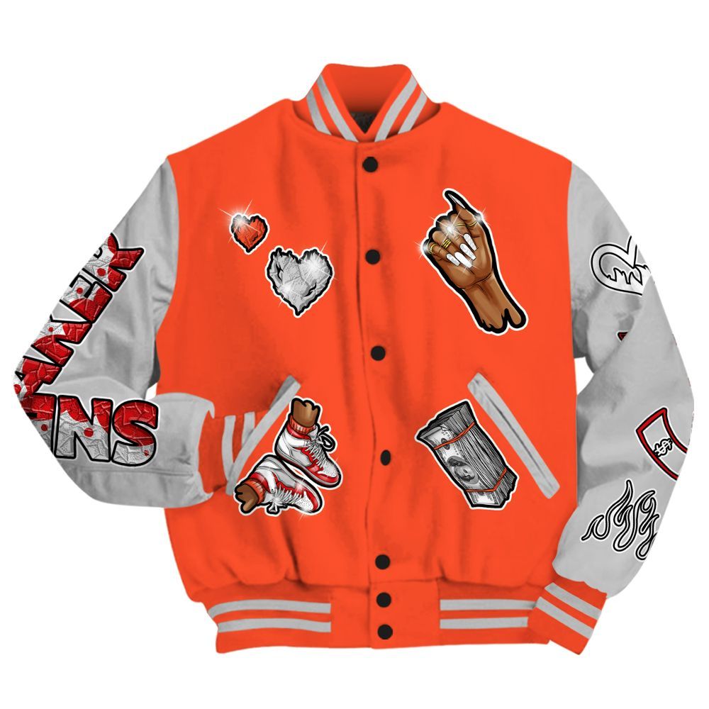 Varsity Jacket To Match Air Max 1 86 Cosmic Clay - Sneakerz Girlz All Over Print