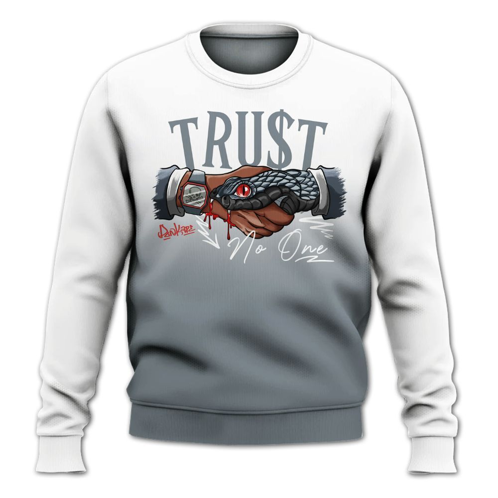 Sweatshirt To Match Wolf Grey 13s - Snake Trust No One Drip All Over Print