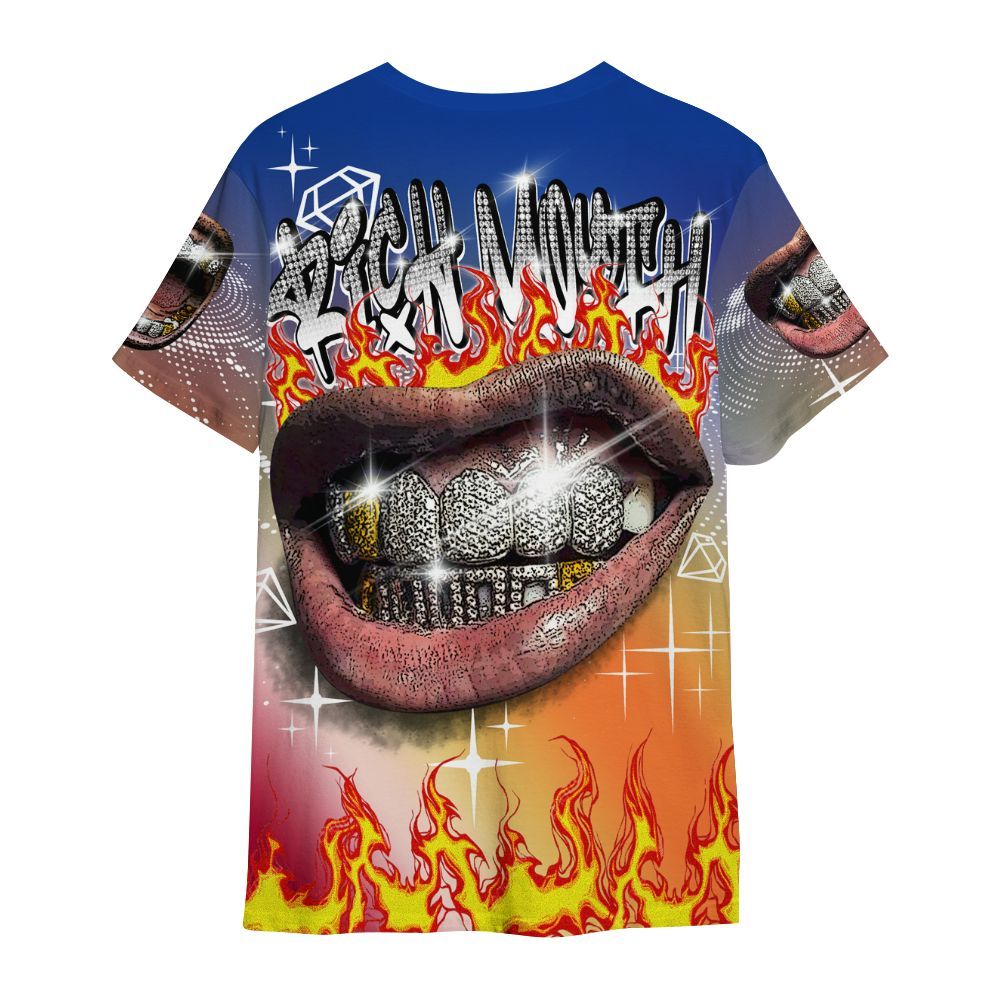 Shirt To Match Air Griffey Max Los Angeles 1s - Rich Mouth Fire Rap Retro 90s All Over Print