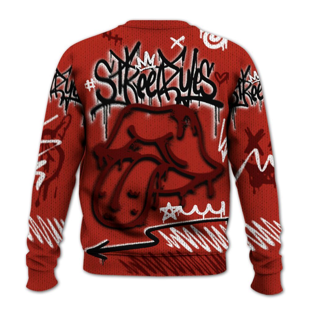 Knitted Sweater To Match SP Firewood Orange 4s - Break Rules Streetwear