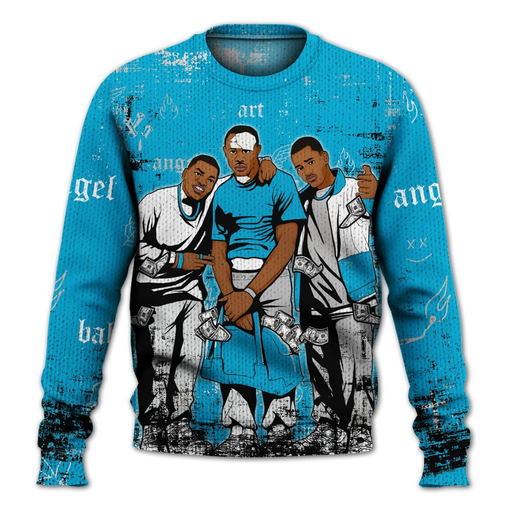 Sweater To Match Ja 3 Jurassic Park Metallic Silver - Paid In Full Money Graphic
