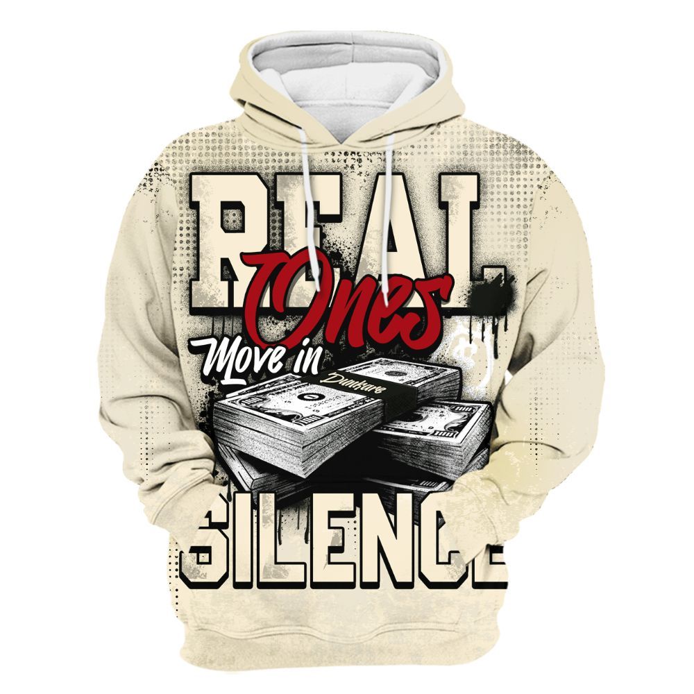 Hoodie To Match Retro Low OG Nitro 1s - Move In Silence Money Street Retro All Over Print