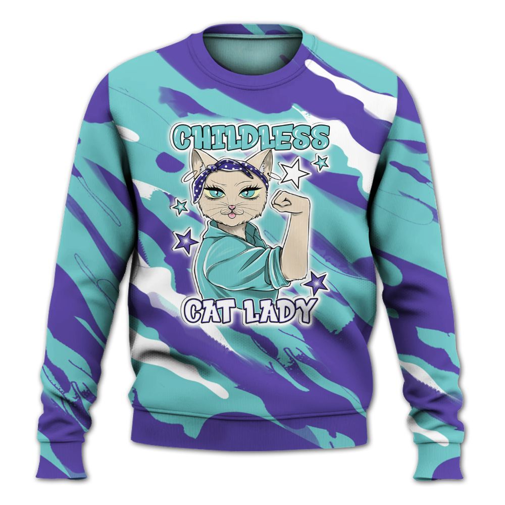 Sweatshirt To Match Low Hornets 1s - Childless Kat Lady All Over Print