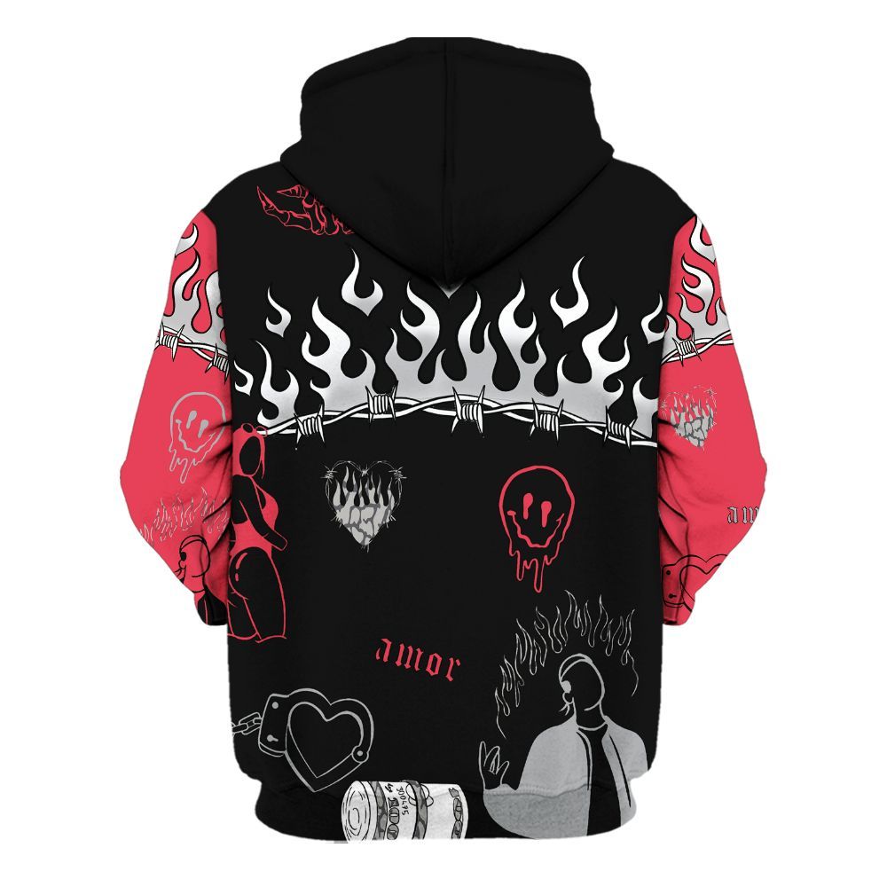 Hoodie To Match Black Cement 3s - Snake Trust No One All Over Print