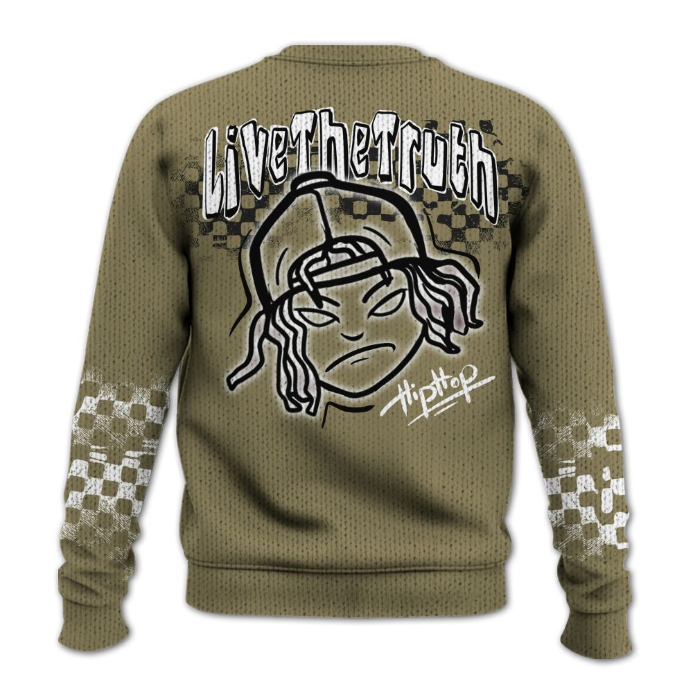 Knitted Sweater To Match Black Olive 7s - Feel Life Street Style