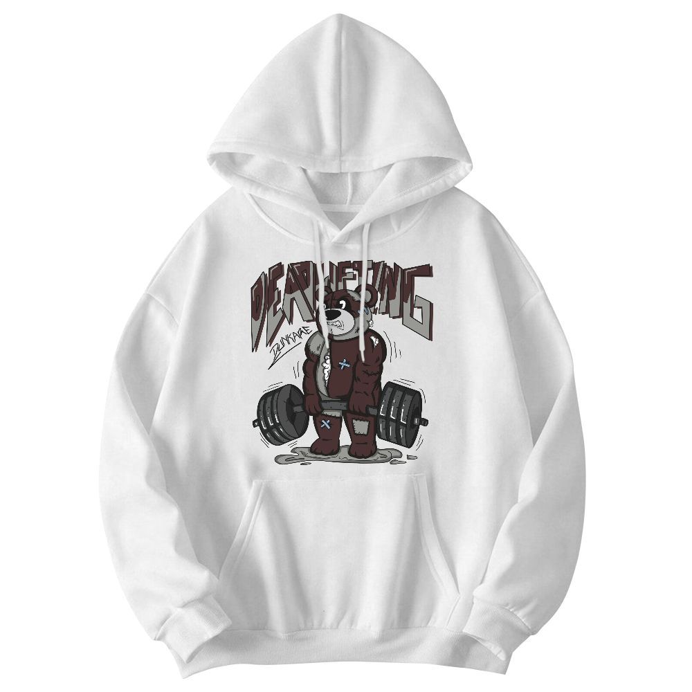 Sweatshirt To Match Burgundy 5s - Deadlifting Bear Graphic