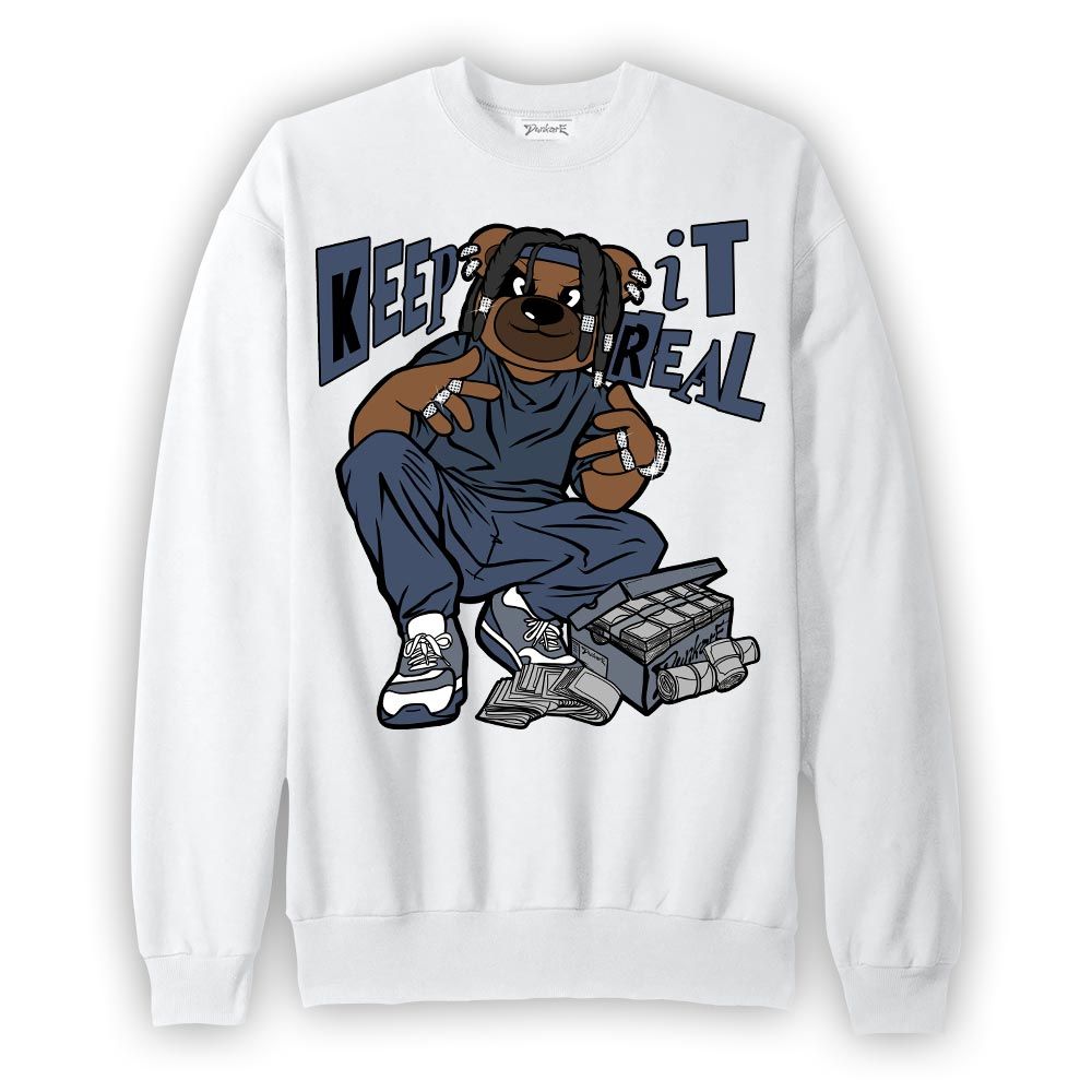Sweatshirt To match Low Diffused Blue 11s Sweatshirt - Keep_in Auth Bear Graphic