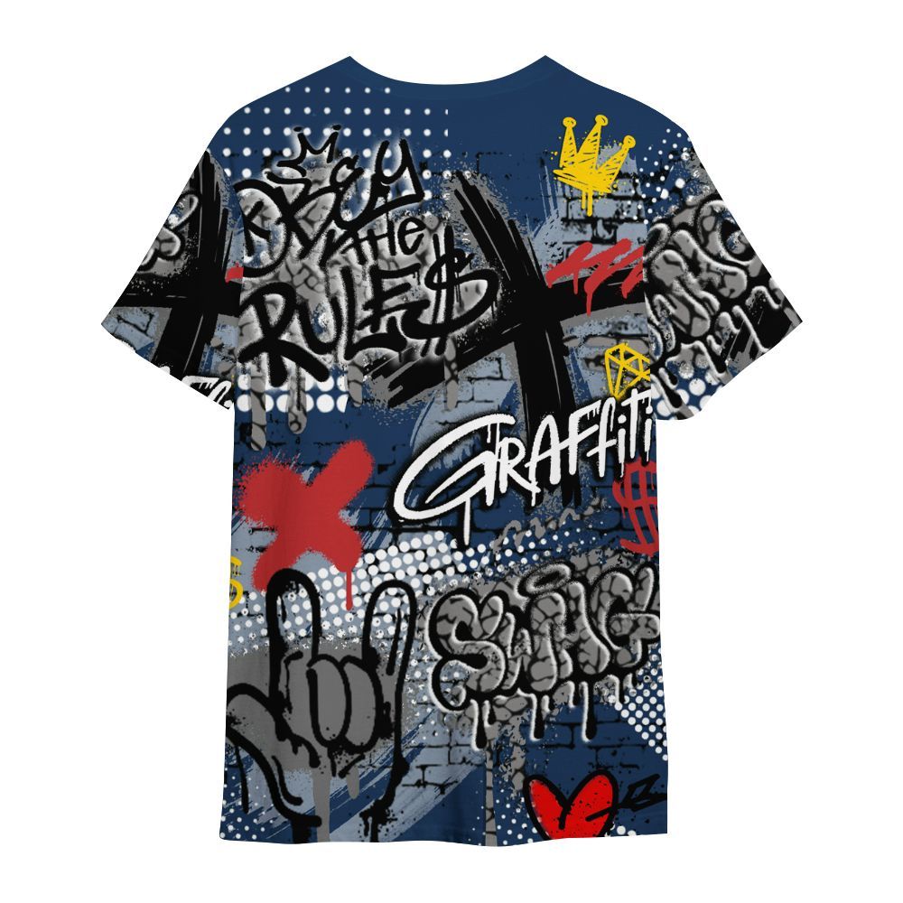 Shirt To Match SP Sport Royal 3s - True It Real Graffiti Streetwear All Over Print