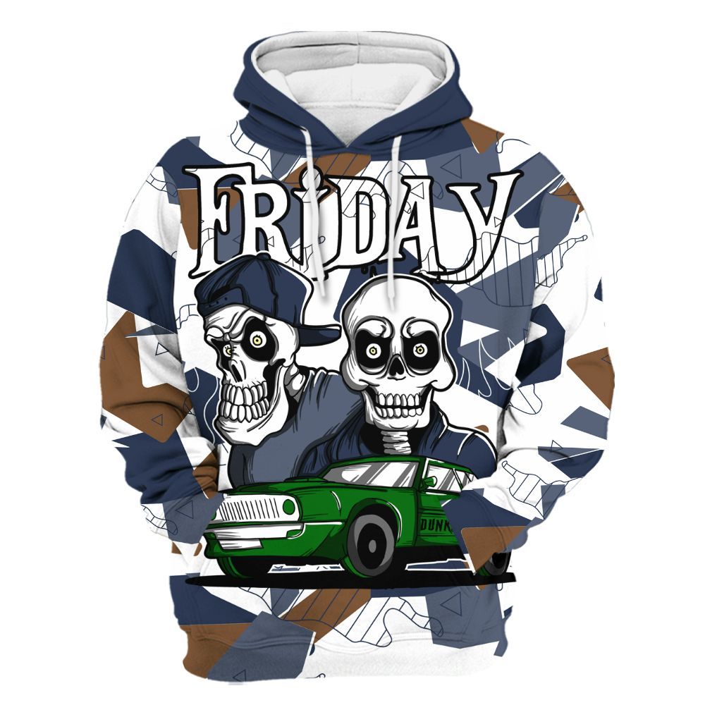 Hoodie To Match Midnight Navy 13s - Friday Funny Retro All Over Print