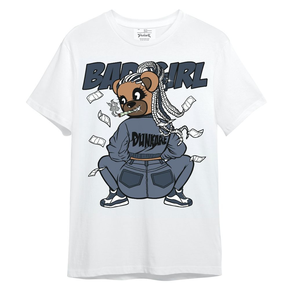 Shirt To Match Low Diffused Blue 11s - Rebellious Girl Bear Unisex Shirt