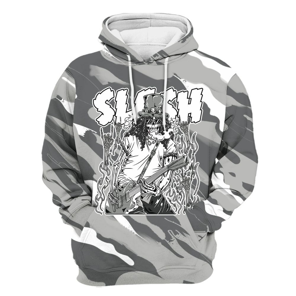 Hoodie To Match Retro Wet Cement 4s - Slash Skeleton Colored All Over Print
