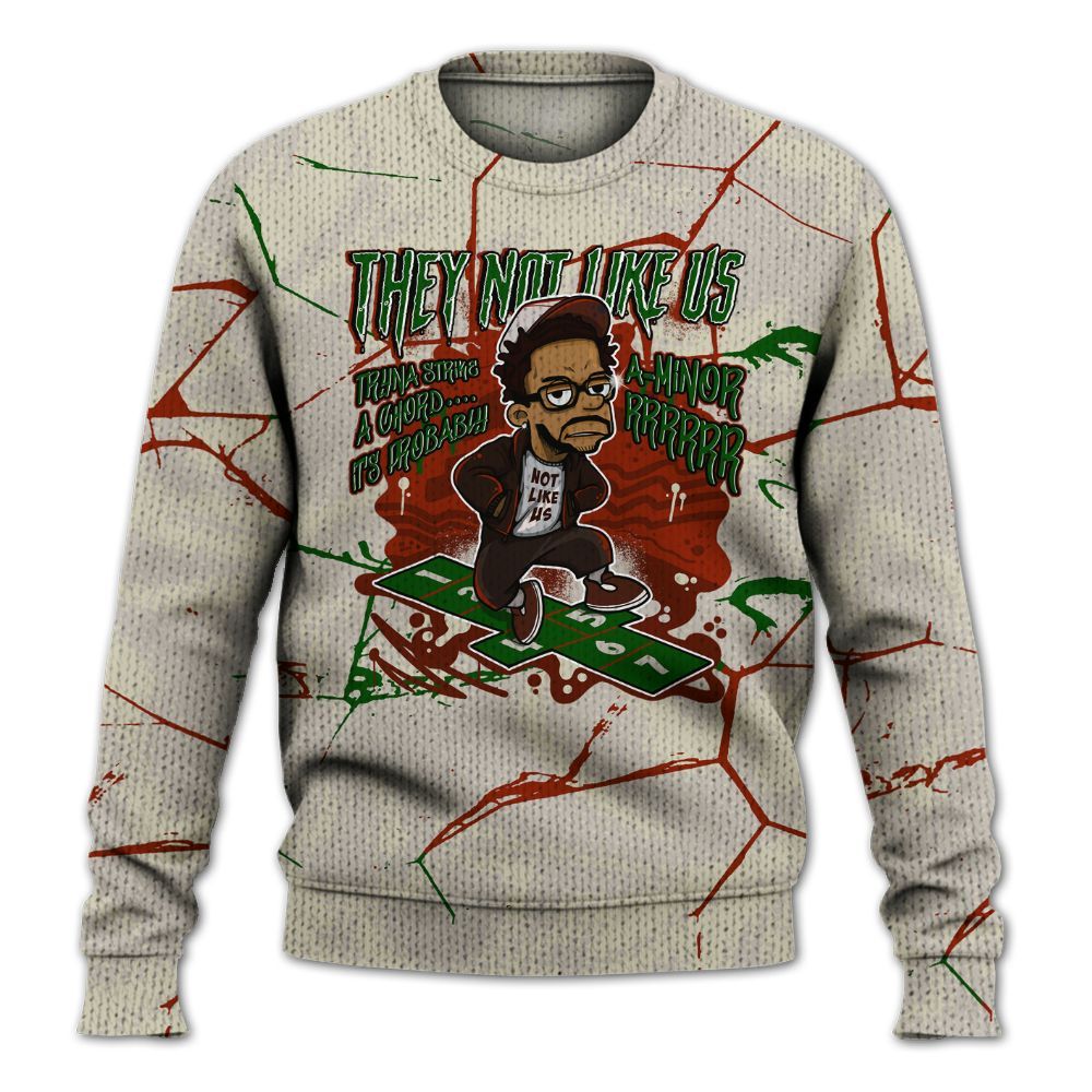 Knitted Sweater To Match El Grito 5s - Hopscotch Dislike Us Graphic Crack