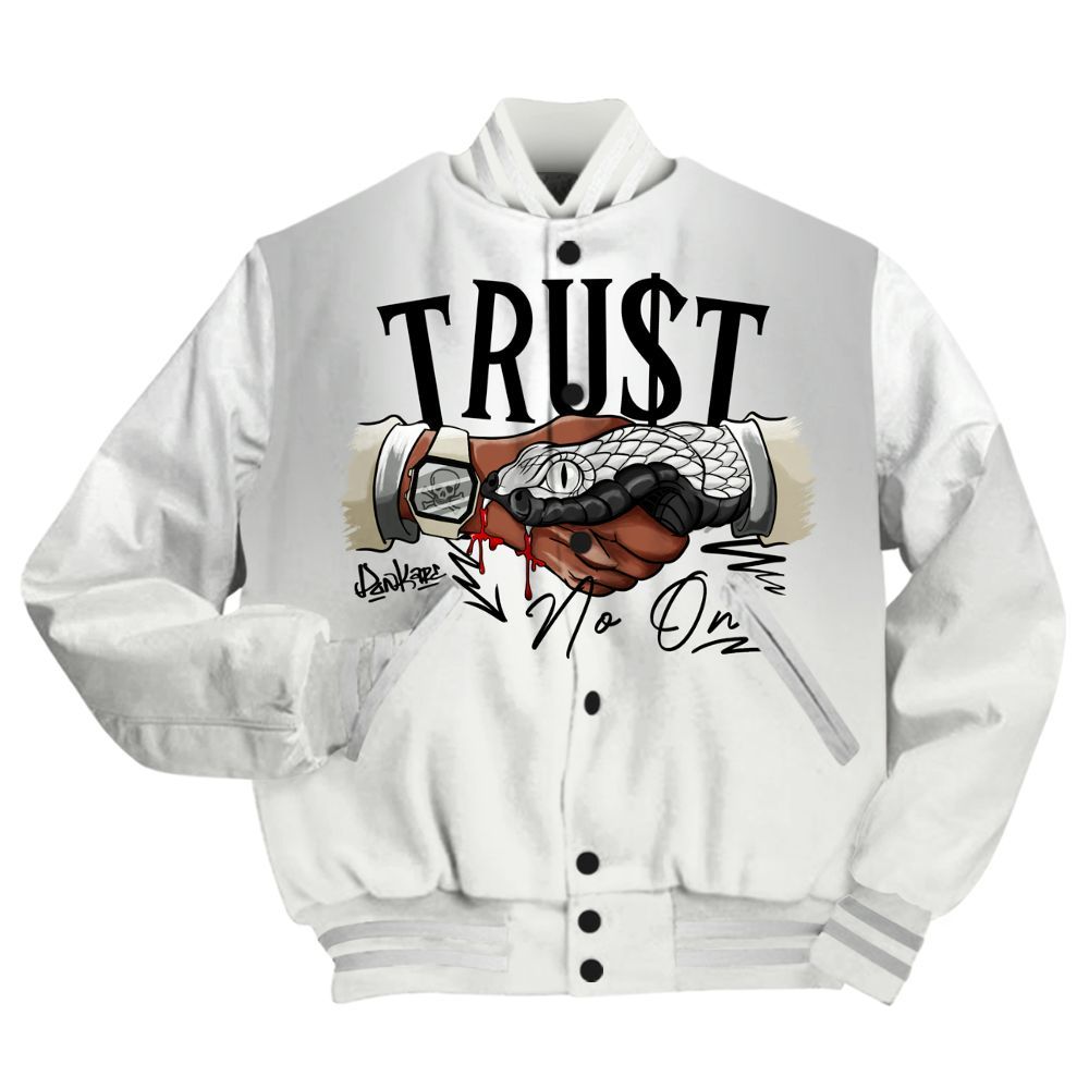 Varsity Jacket To Match Grand Finale 11s - Trust No One Drip All Over Print