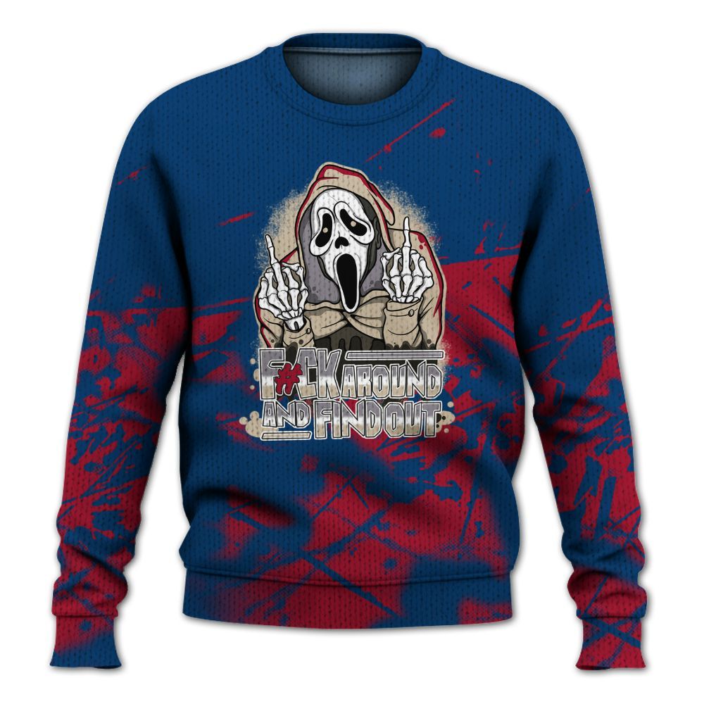 Knitted Sweater To Match Rare Air 4s - F#CK And Find Out Graphic