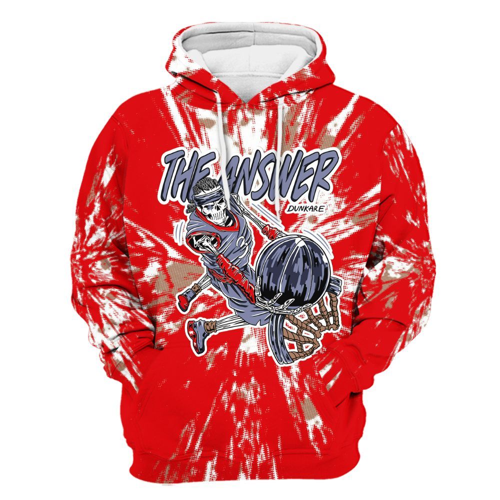 Hoodie To Match Low OG Howard Bison 1s - The Answer Skeleton Luxury All Over Print