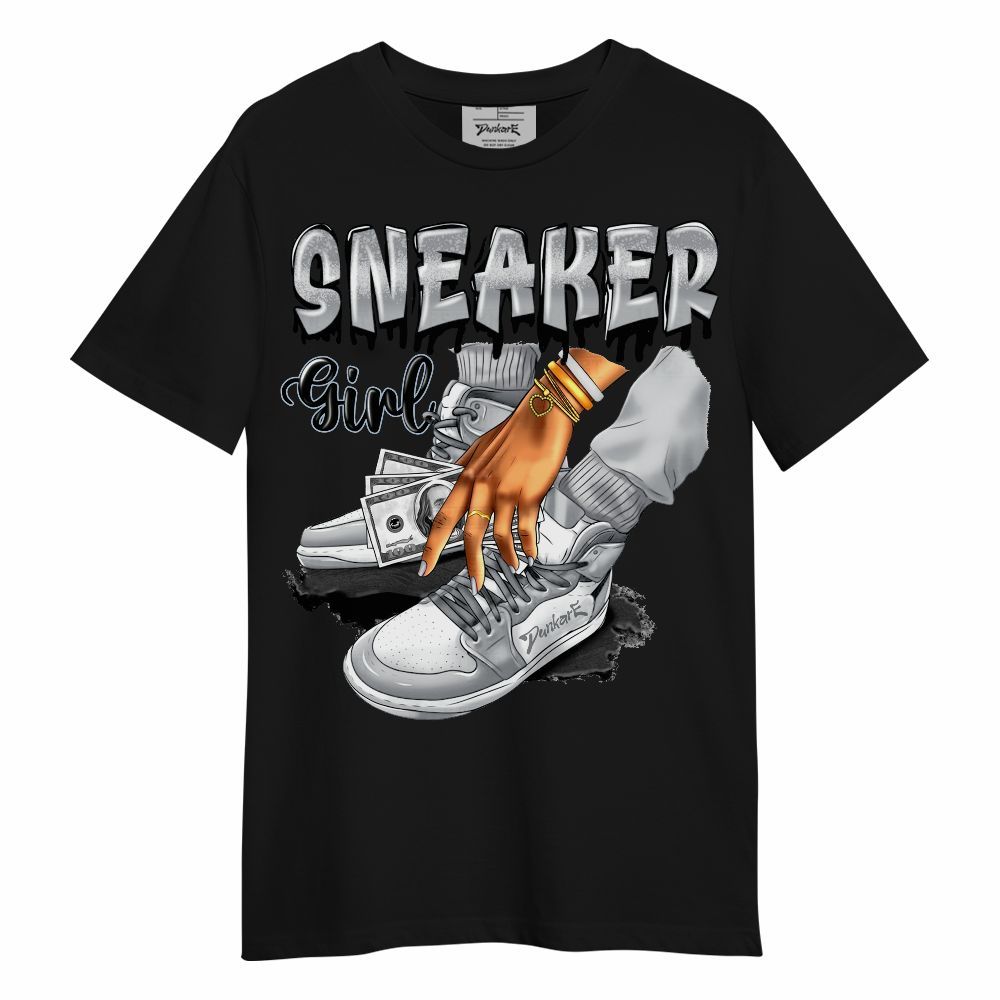 Shirt To Match Low OG Wolf Grey 1s - SNEAKER Girl Money Drip Unisex Shirt