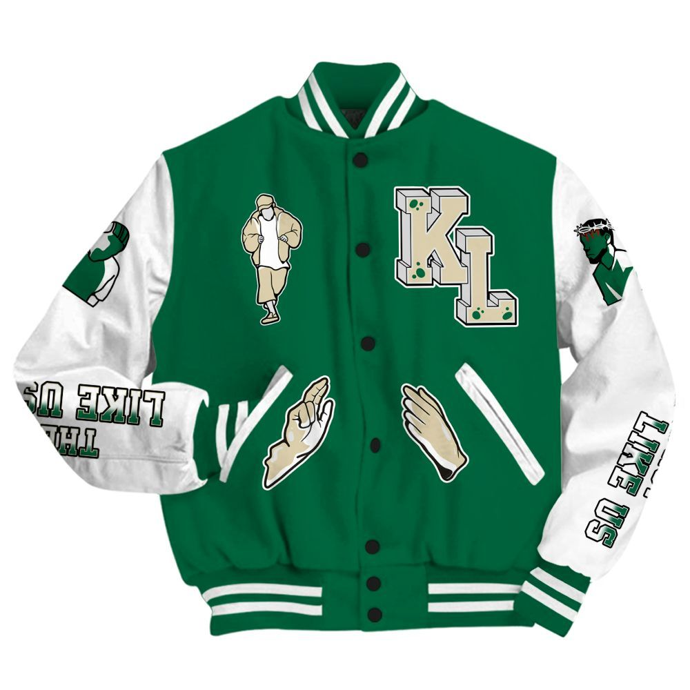 Varsity Jacket To Match Pine Green 4s - Dislike Us Graphic All Over Print
