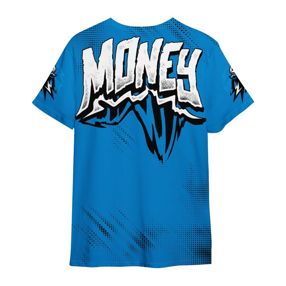 Shirt To Match Industrial Blue 4s - Hustle Make Money Military Blue 4s All Over Print