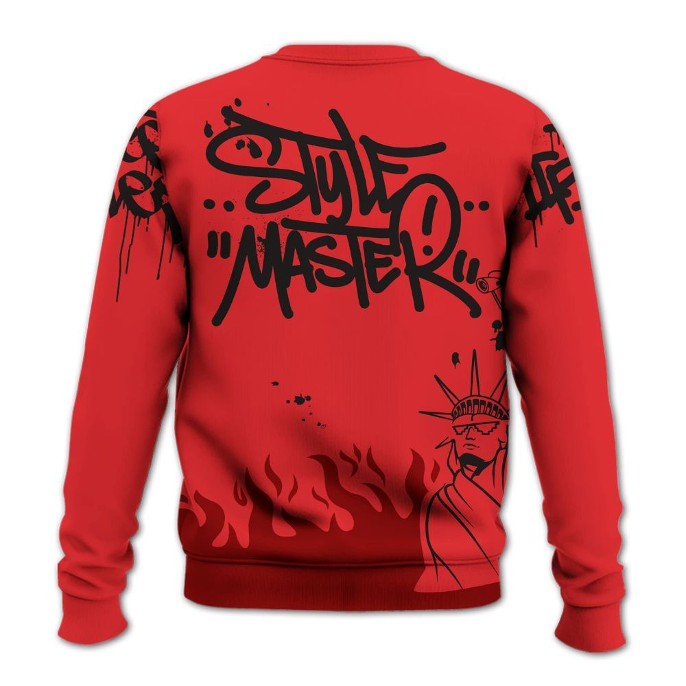 Sweatshirt To Match Chile Red 9s - Graphic Fck Around Find Out All Over Print