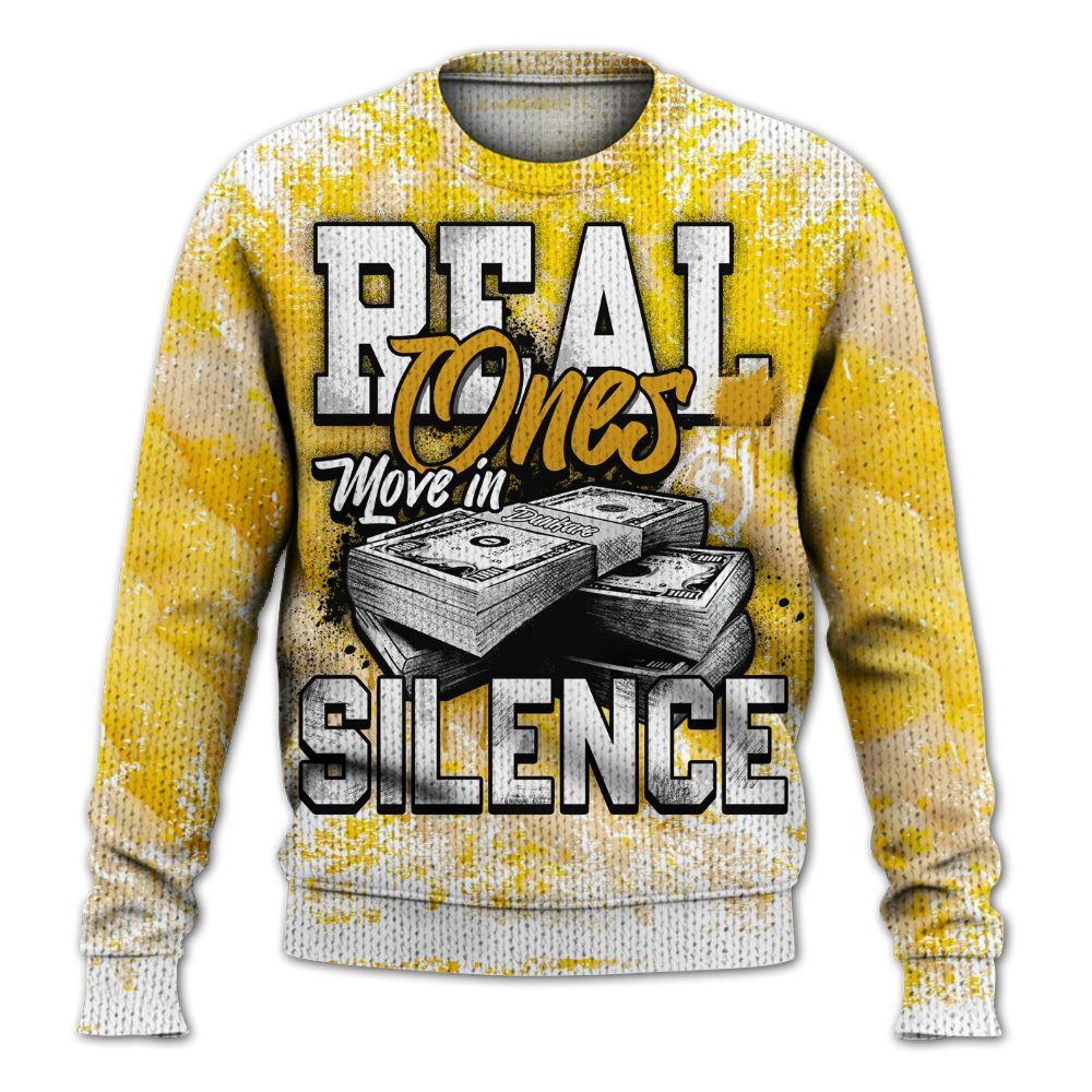 Knitted Sweater To Match Low Yellow Python 11s - Move In Silence Money Street Retro