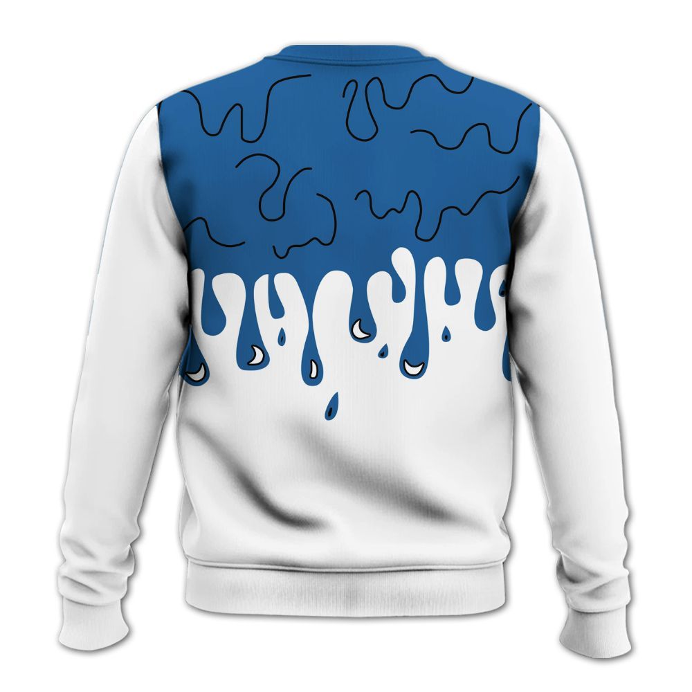 Sweatshirt To Match French Blue 13s - Snake Trust No One Drip All Over Print