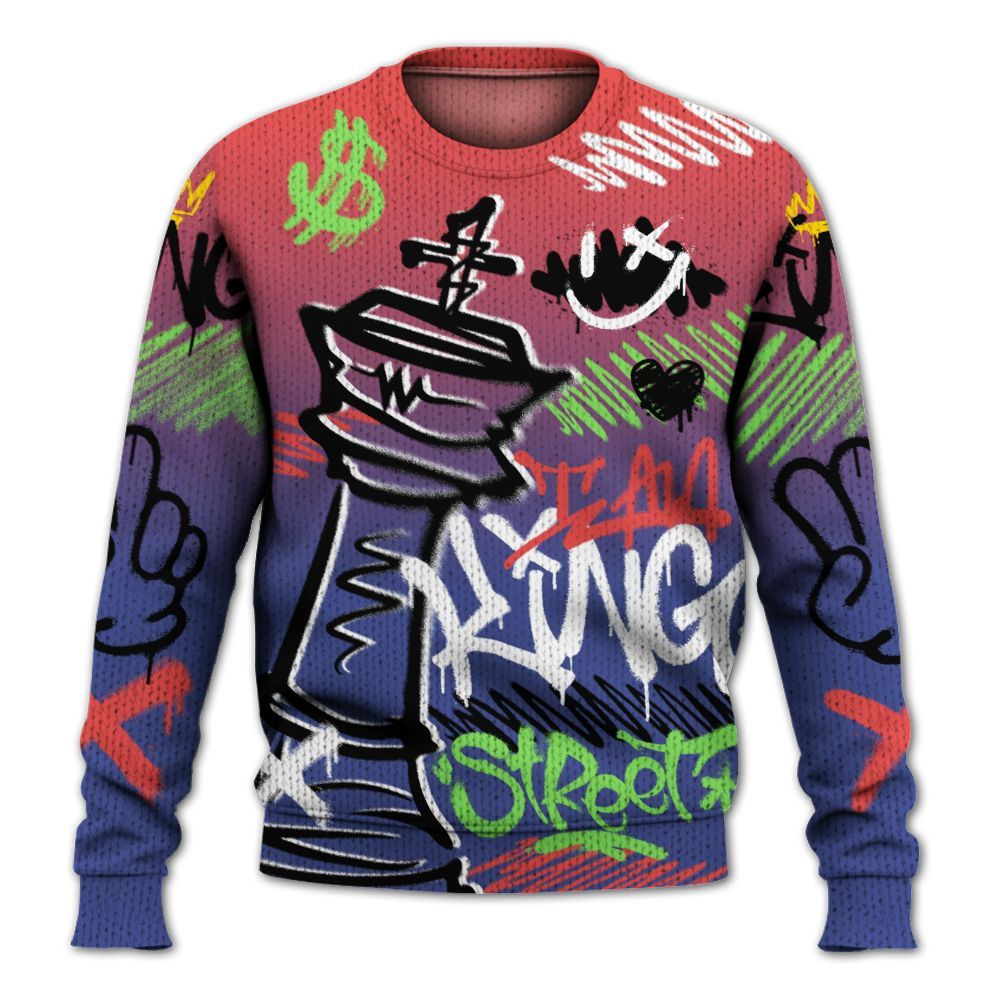 Knitted Sweater To Match KD 4 Nerf - Street King Chess Streetwear
