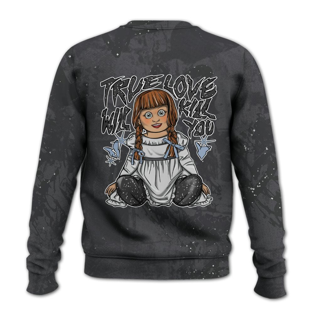 Sweatshirt To Match Reverse Oreo 6s - Genuine Loves Bear Heart Grunge All Over Print