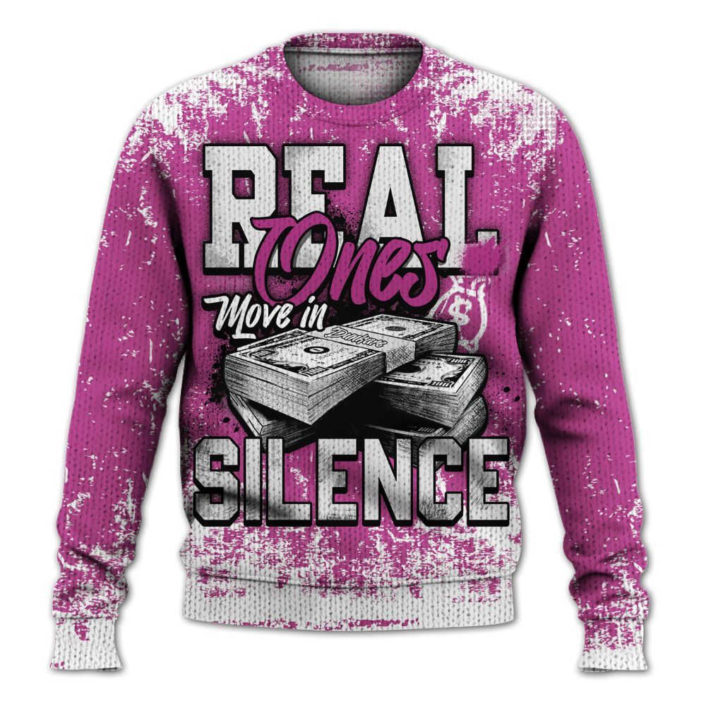 Knitted Sweater To Match Dunk Low Active Fuchsia - Move In Silence Money Street Retro