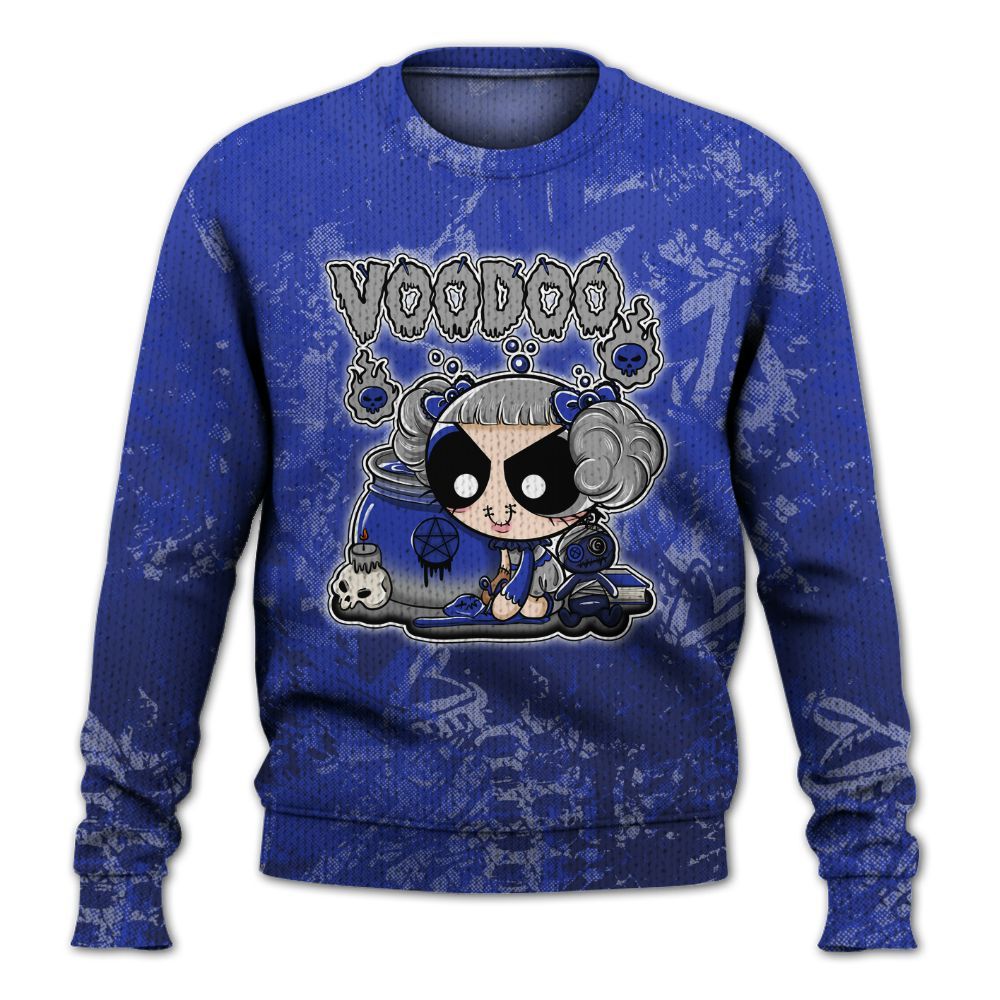 Knitted Sweater To Match Air Max Plus Black Racer Blue - Voodooz Heart Grunge
