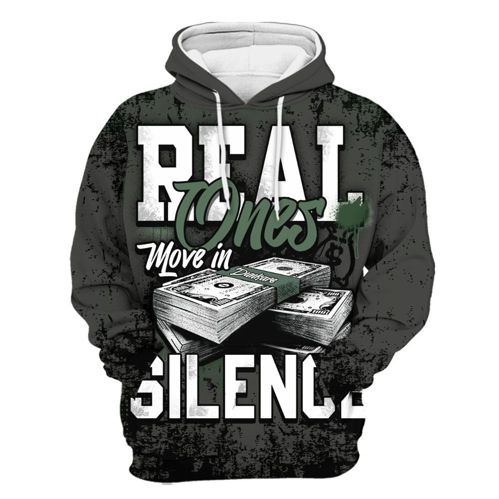 Hoodie To Match Dunk Low Skateboards Black - Move In Silence Money Street Retro All Over Print