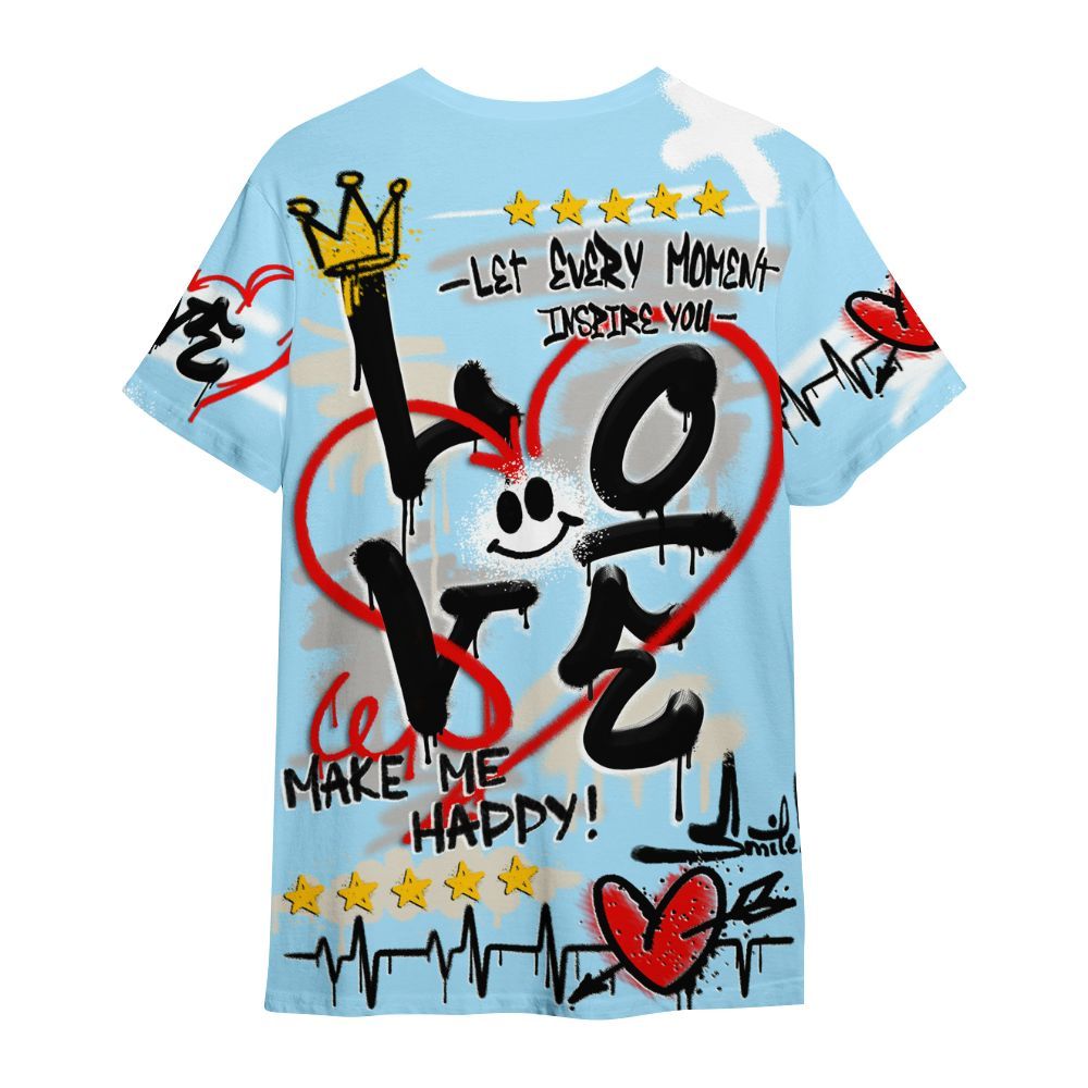 Shirt To Match Retro SoleFly 13s - Happy Love Beats Graffiti Streetwear All Over Print