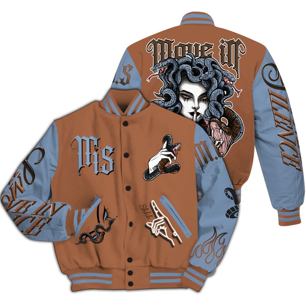 Varsity Jacket To Match Air Foamposite Metallic Copper - Girl Move In Silence All Over Print