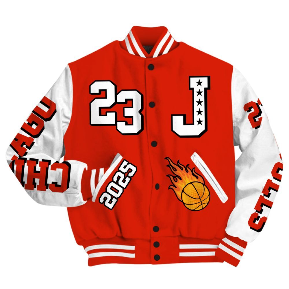 Varsity Jacket To Match Retro Cherry 11s - Chicago 23 Basketball All Over Print