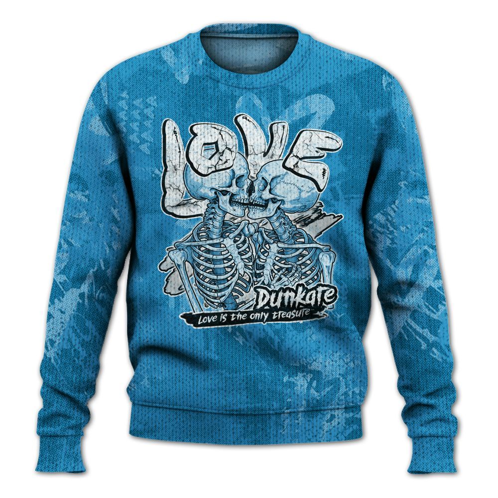 Knitted Sweater To Match Powder Blue 9s - Skull Love