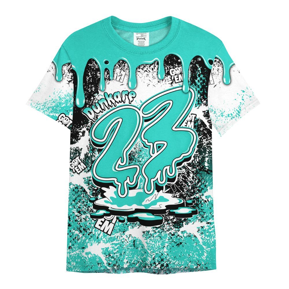 Shirt To Match Dunk Low Clear Jade - Dripping 23 Drip All Over Print