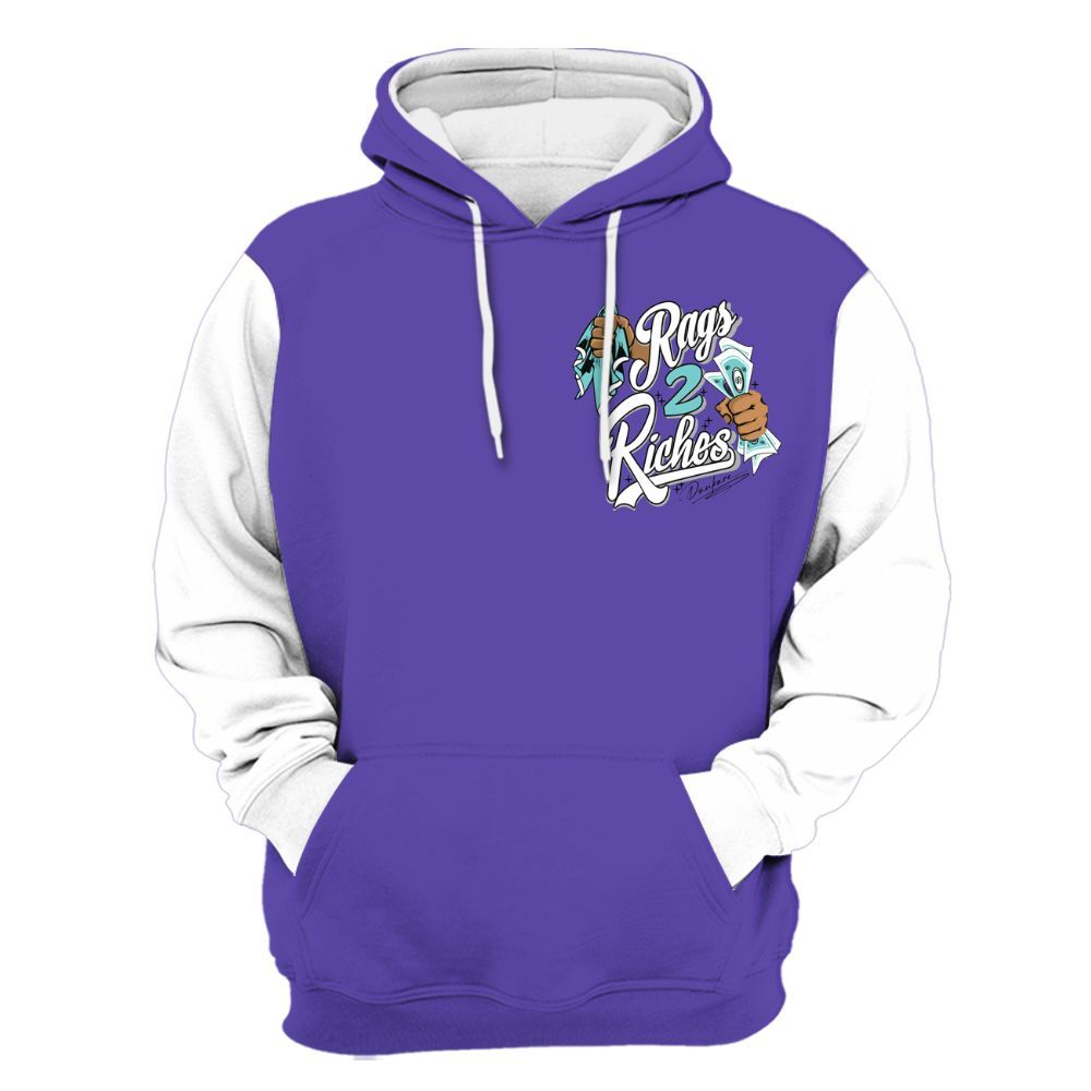 Hoodie To Match Low Hornets 1s Varsity Jacket, Custom Name Rag 2 Riches All Over Print