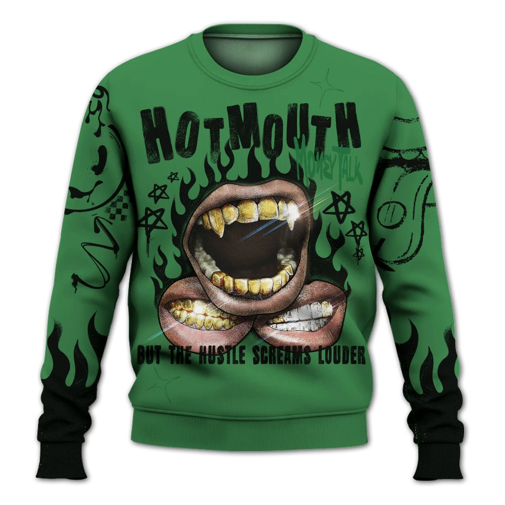 Sweatshirt To Match Lucky Green 1s - Mouth Burning Street Style All Over Print
