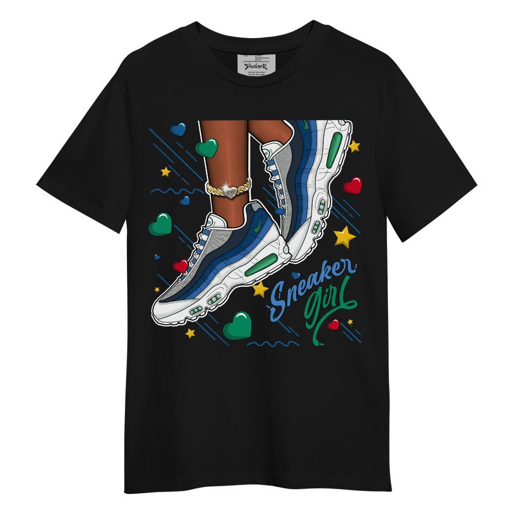 Shirt To Match 95 Big Bubble Slate - SNEAKER Girl Heart Flying Graphic