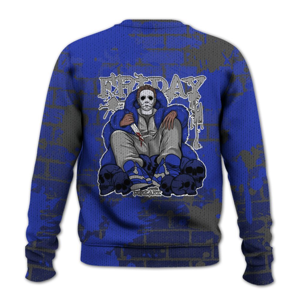 Knitted Sweater To Match Air Max Plus Black Racer Blue - Friday Brick