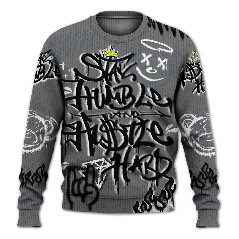 Knitted Sweater To Match Cool Grey 6s - Humble Drip Streetwear Graffity
