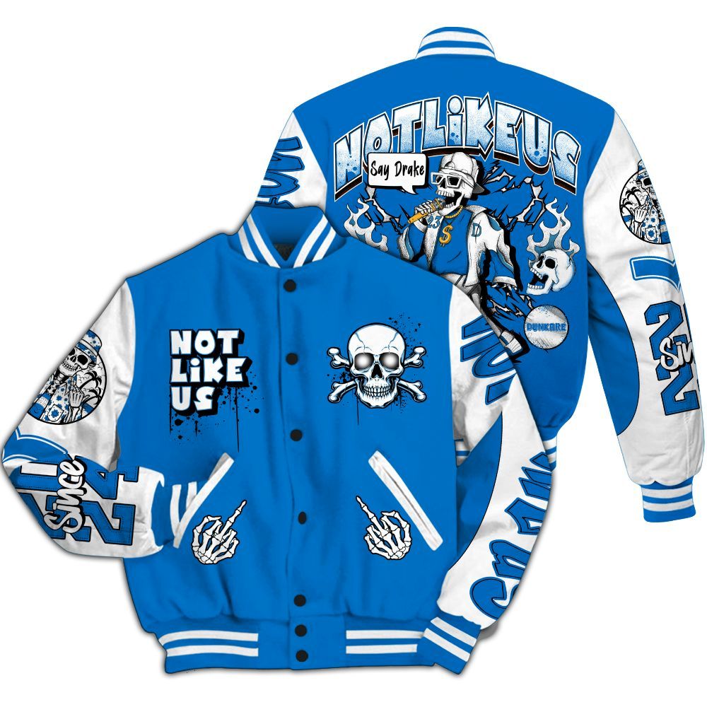 Varsity Jacket To Match Blueberry 12s - Don't Like Us All Over Print