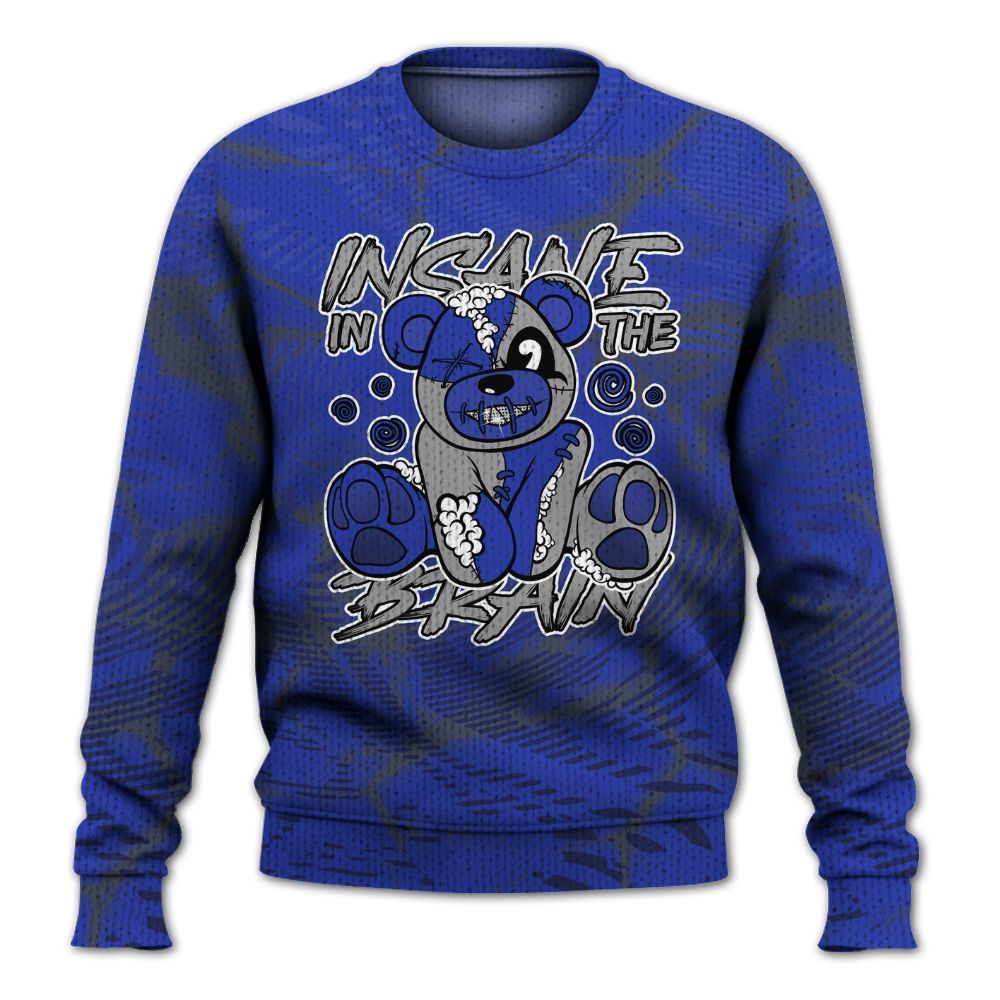 Knitted Sweater To Match Air Max Plus Black Racer Blue - Insanes Bear Fume