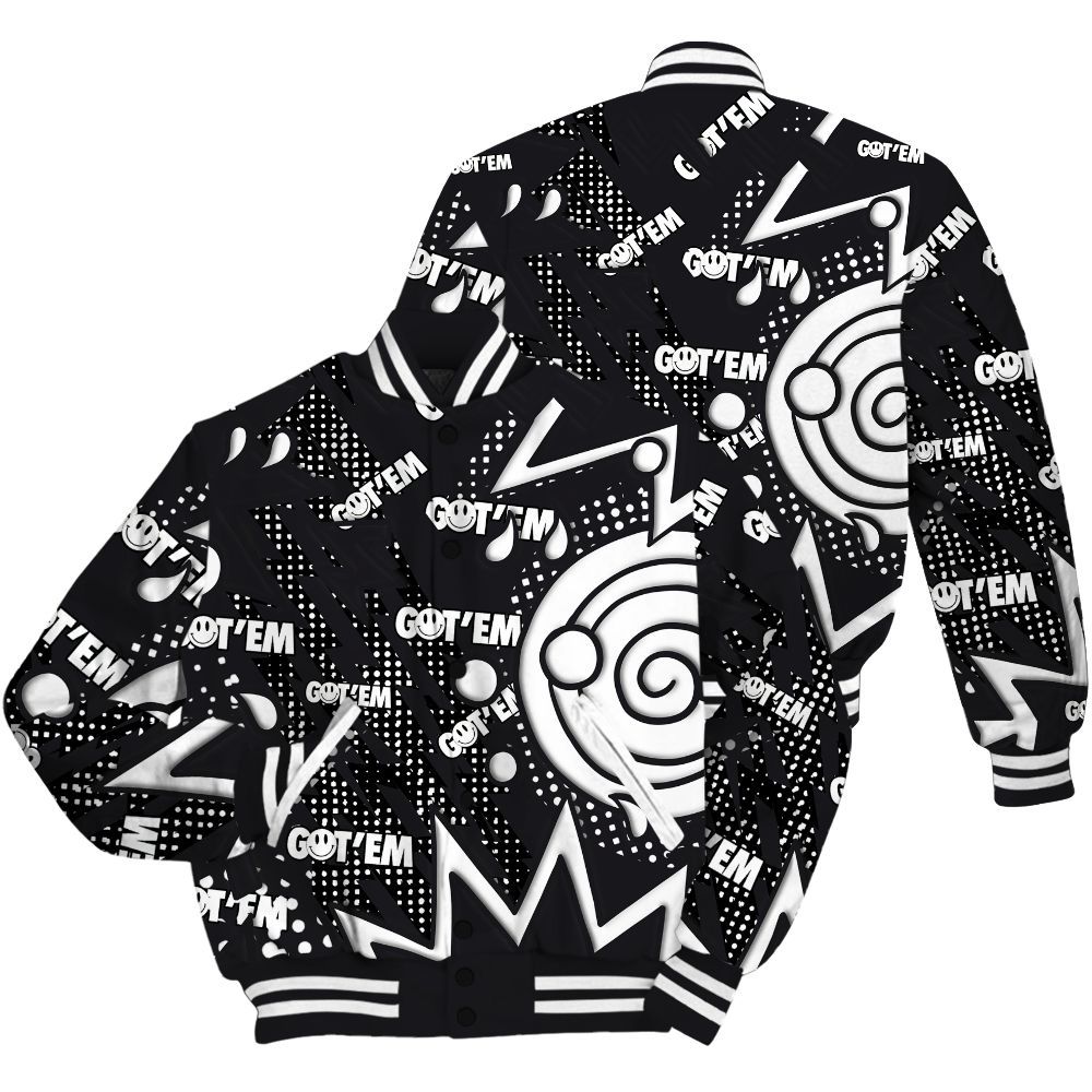 Varsity Jacket To Match White Thunder 4s Shirt, Retro Vintage 90s All Over Print